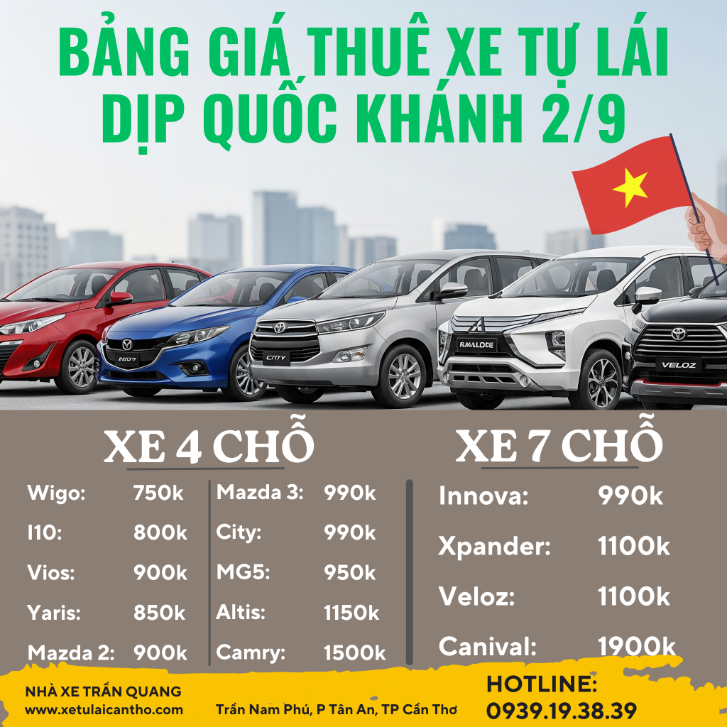 thue-xe-le-2-9-co-tang-gia-khong