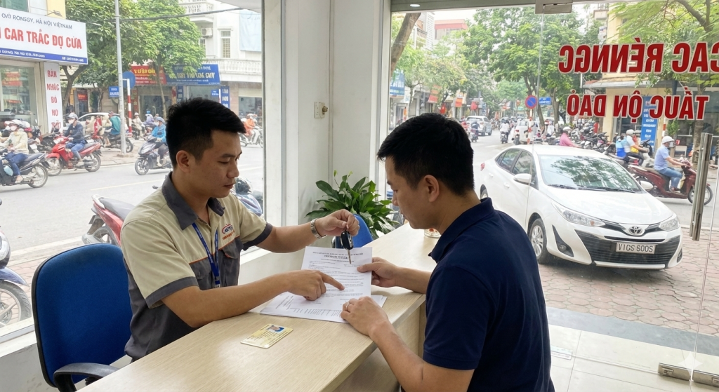 thủ tục thuê xe tháng
