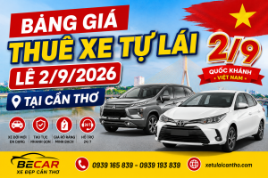 bảng giá thuê xe tự lái 2/9